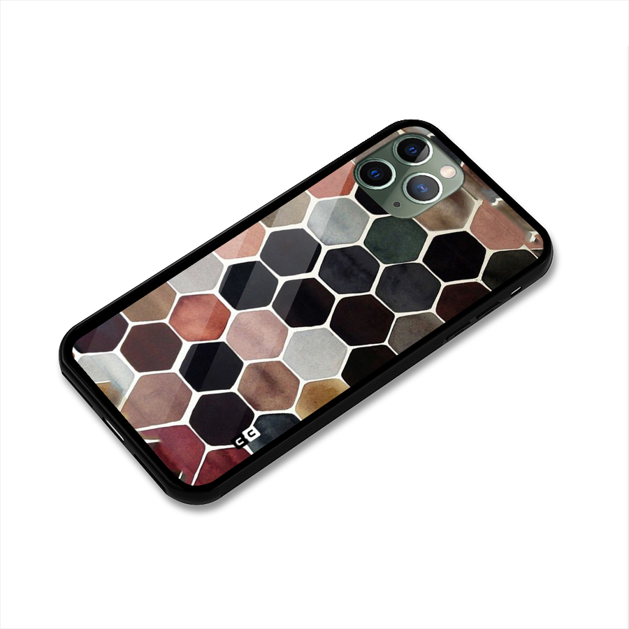 Elite Pastel Hexagons Glass Back Case for iPhone 11 Pro