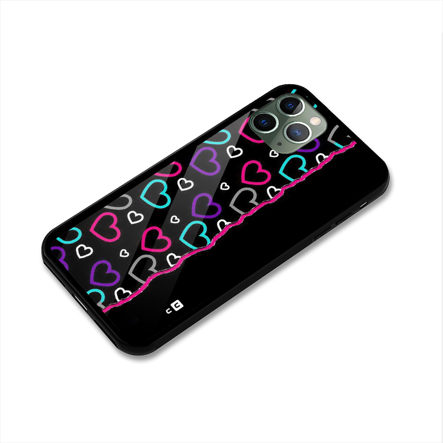 Empty Hearts Glass Back Case for iPhone 11 Pro