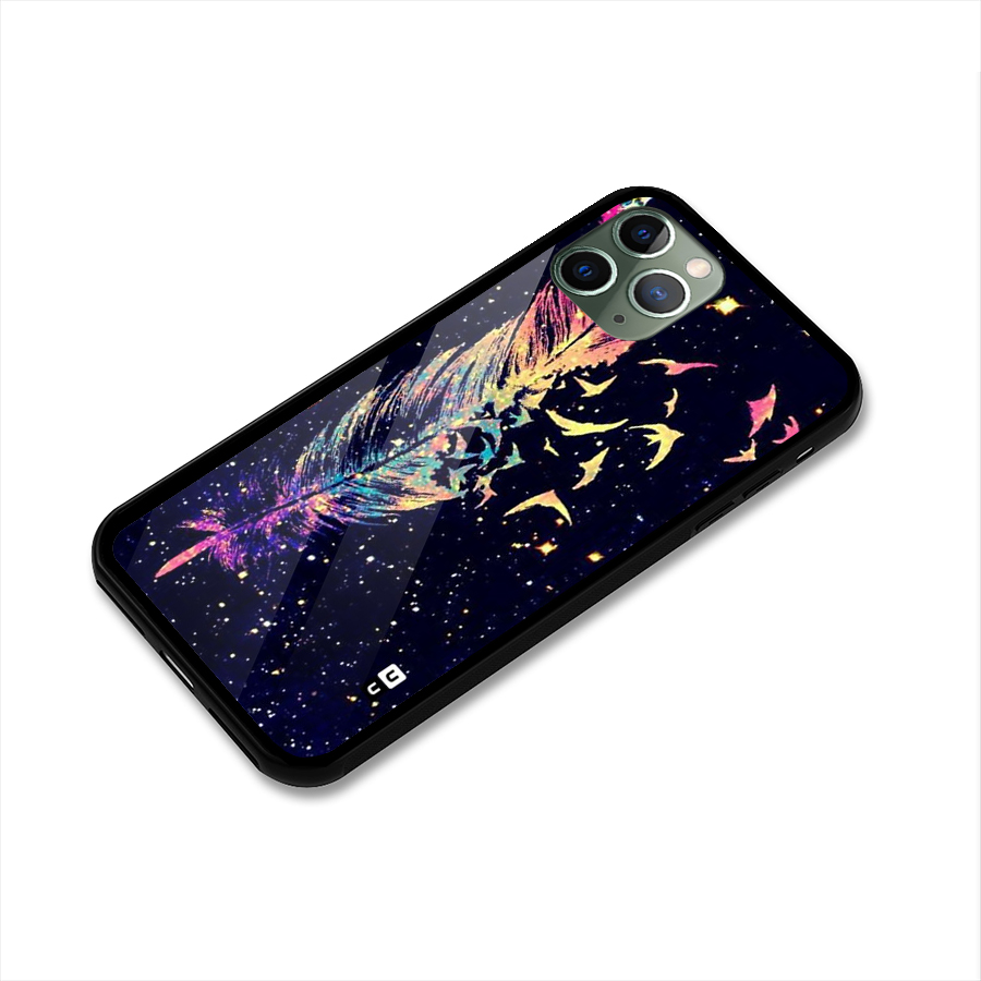 Feather Bird Fly Glass Back Case for iPhone 11 Pro