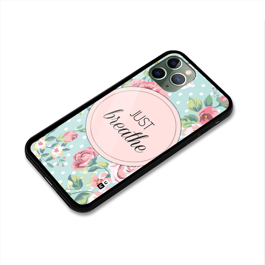 Floral Bloom Glass Back Case for iPhone 11 Pro