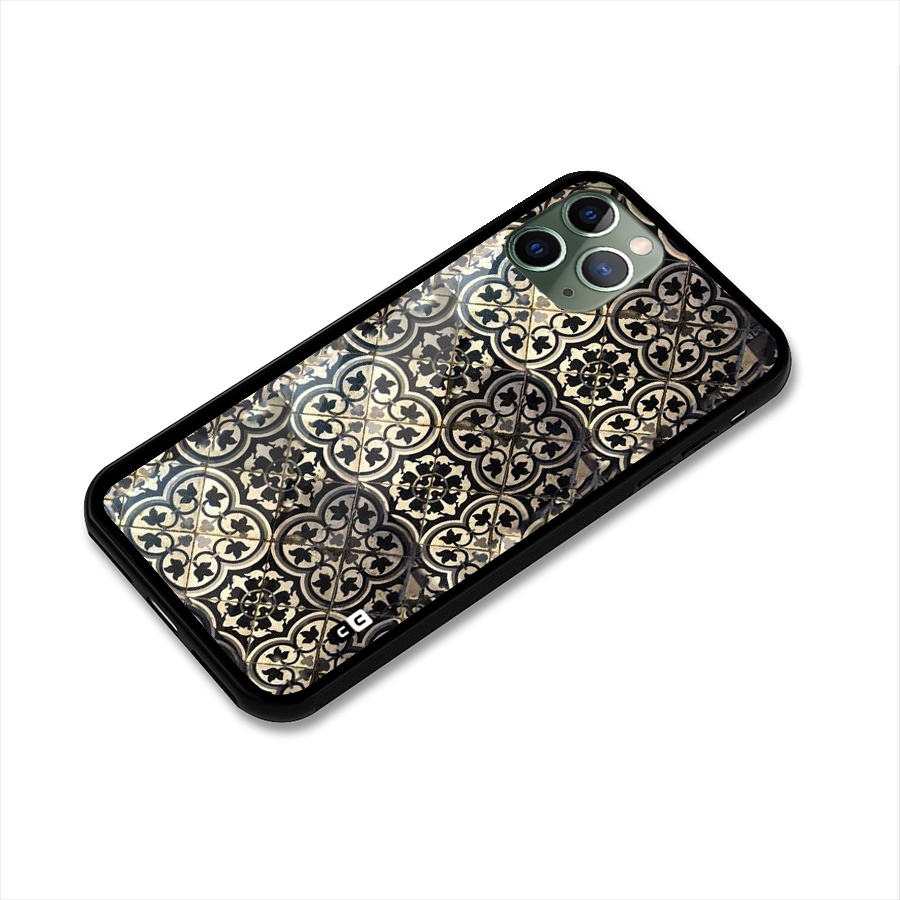 Floral Tile Glass Back Case for iPhone 11 Pro
