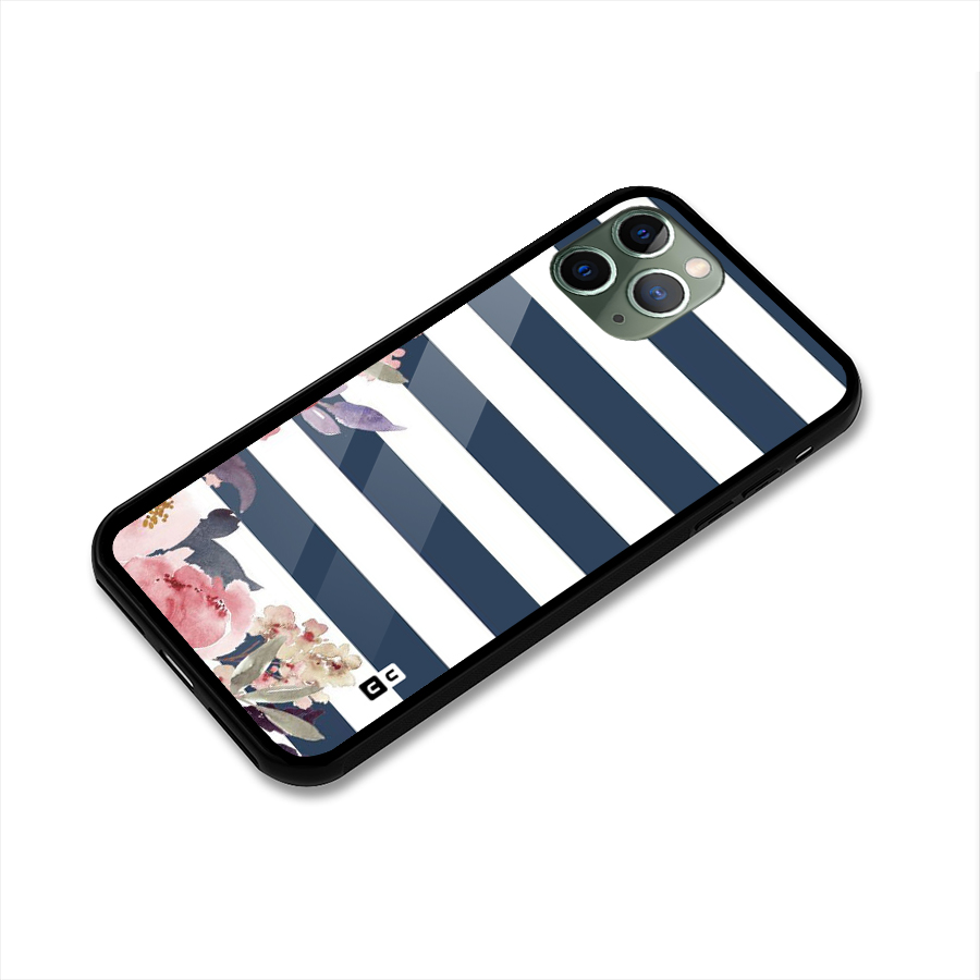 Floral Water Art Glass Back Case for iPhone 11 Pro