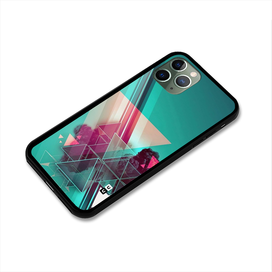 Floroscent Abstract Glass Back Case for iPhone 11 Pro