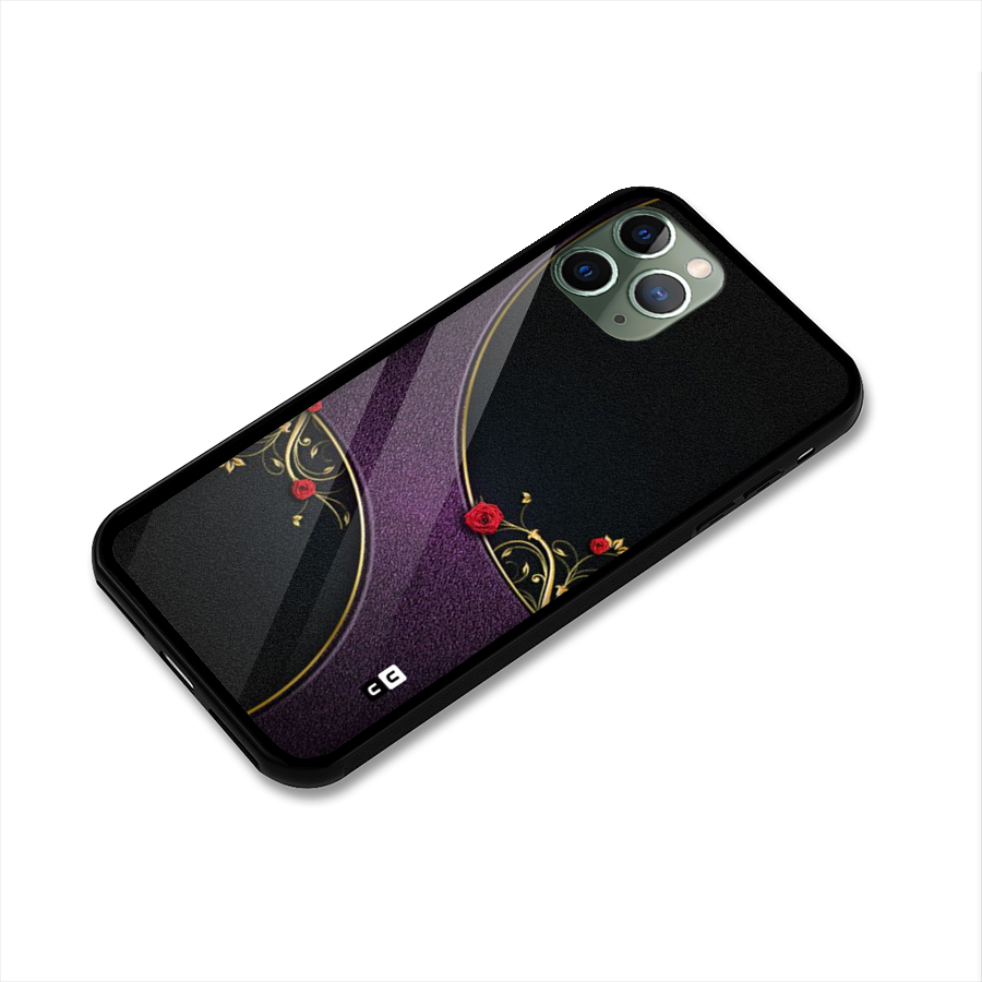 Flower Curves Glass Back Case for iPhone 11 Pro