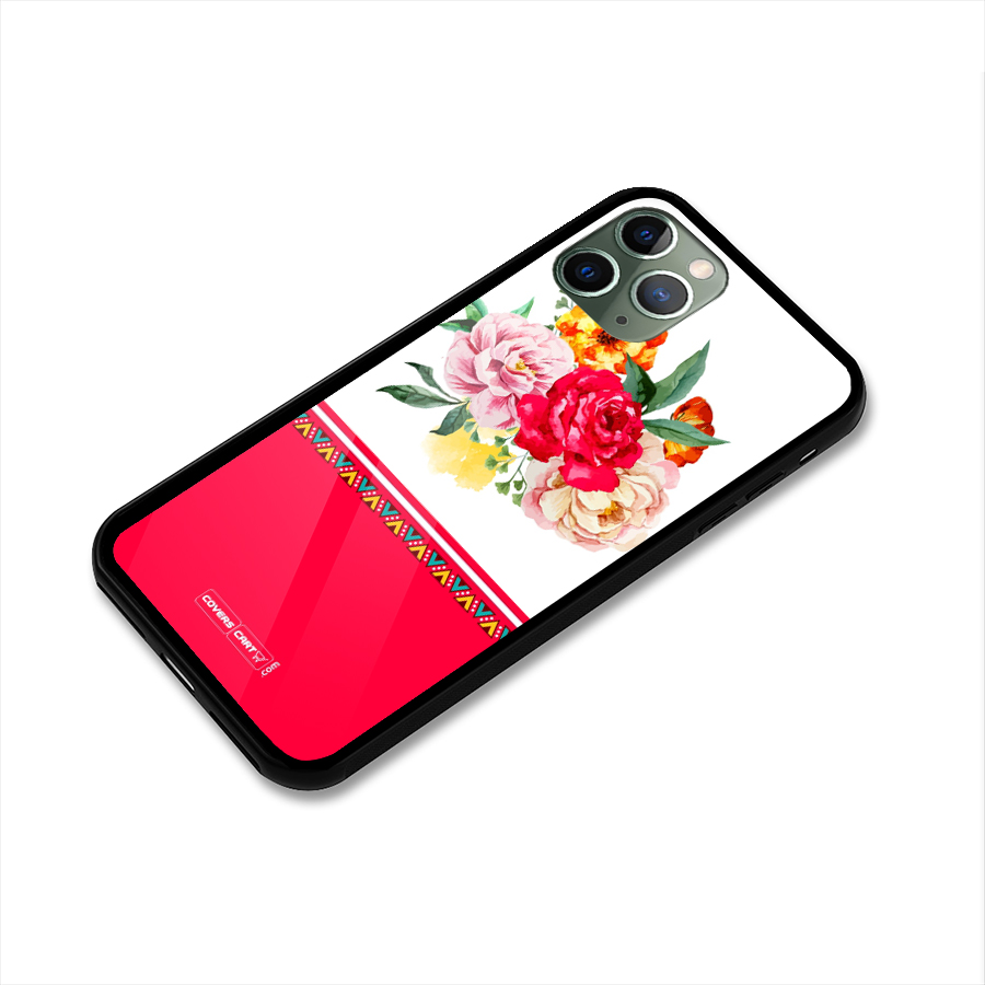 Flower Fusion Glass Back Case for iPhone 11 Pro