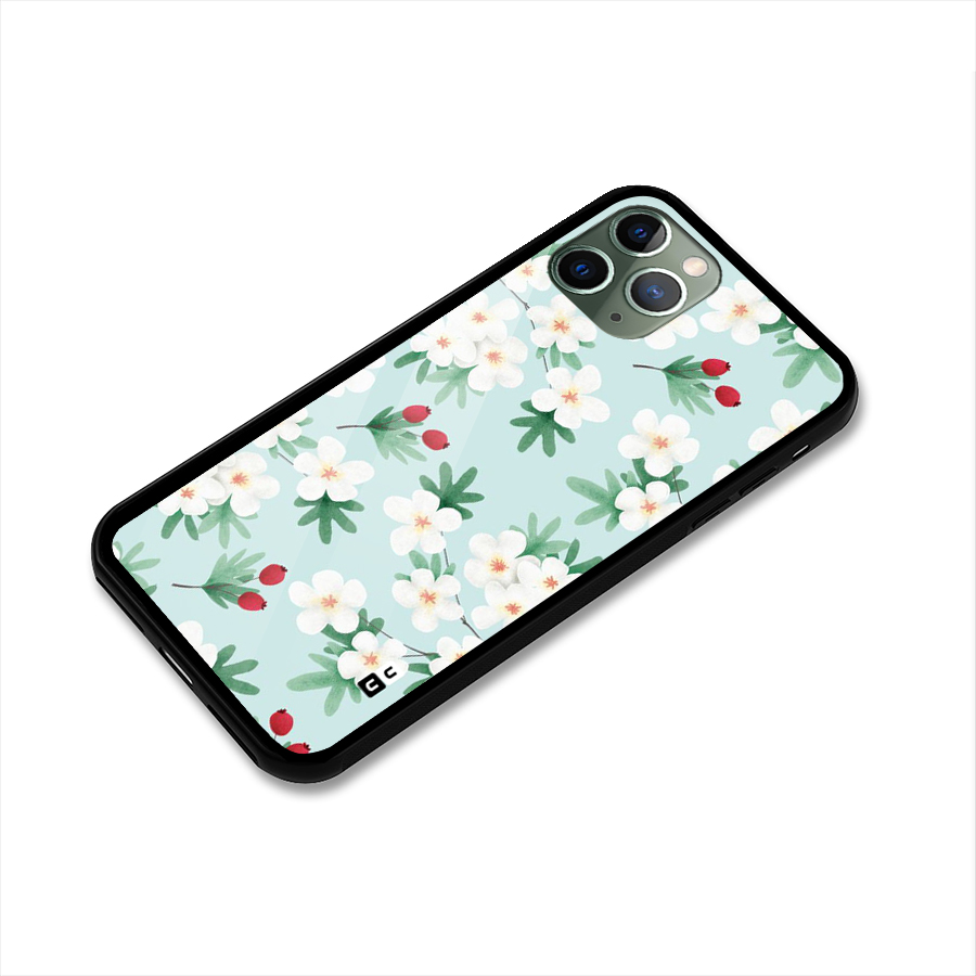 Flowers Pastel Glass Back Case for iPhone 11 Pro