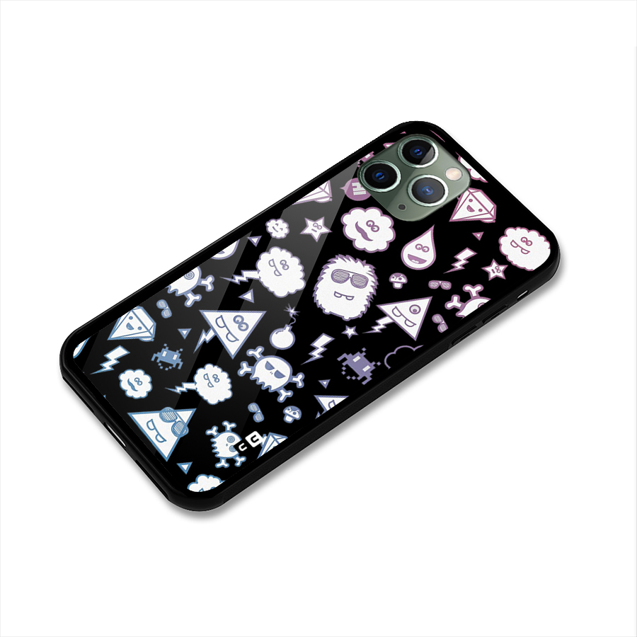 Funny Faces Glass Back Case for iPhone 11 Pro