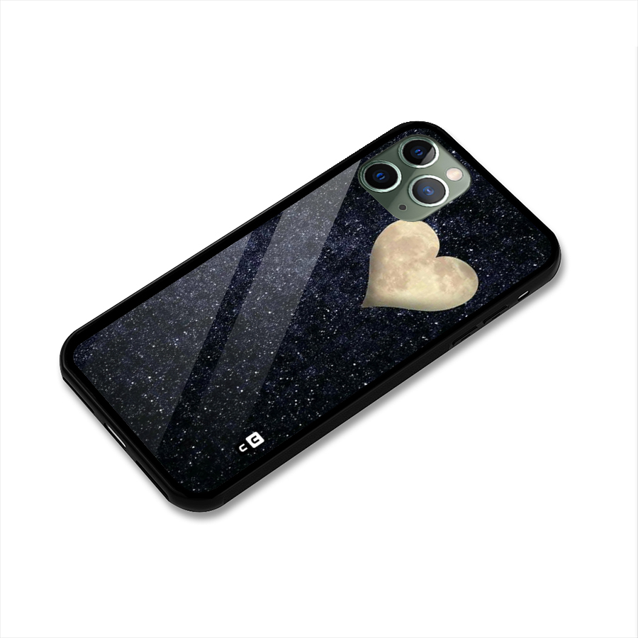 Galaxy Space Heart Glass Back Case for iPhone 11 Pro