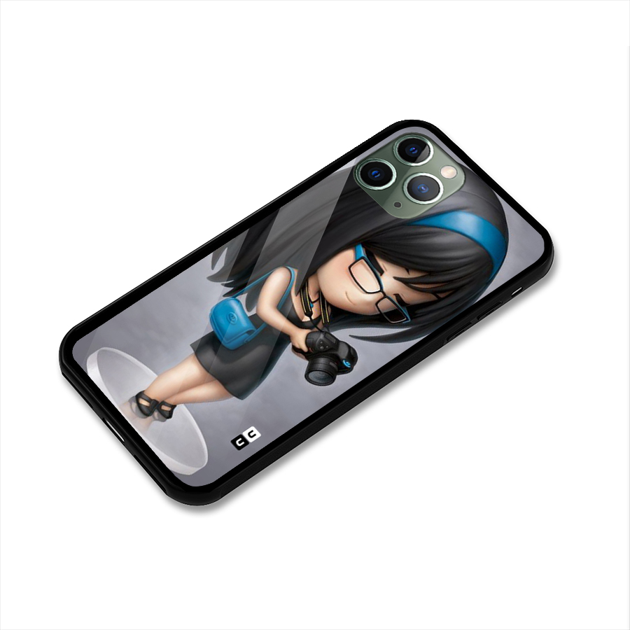 Girl With Camera Glass Back Case for iPhone 11 Pro