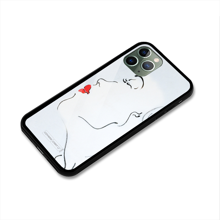 Girl in Red Lipstick Glass Back Case for iPhone 11 Pro
