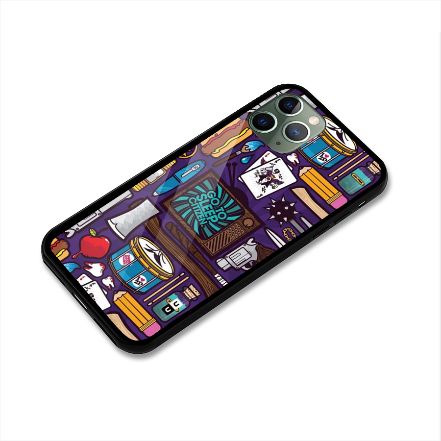 Go To Sleep Glass Back Case for iPhone 11 Pro