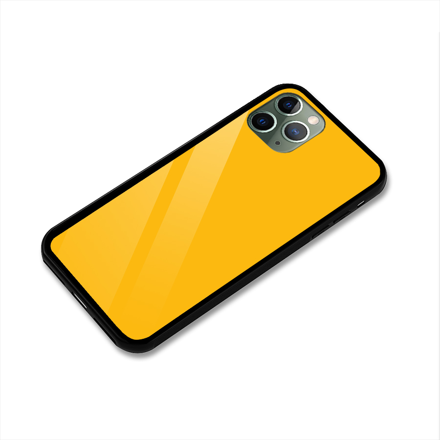 Gold Yellow Glass Back Case for iPhone 11 Pro