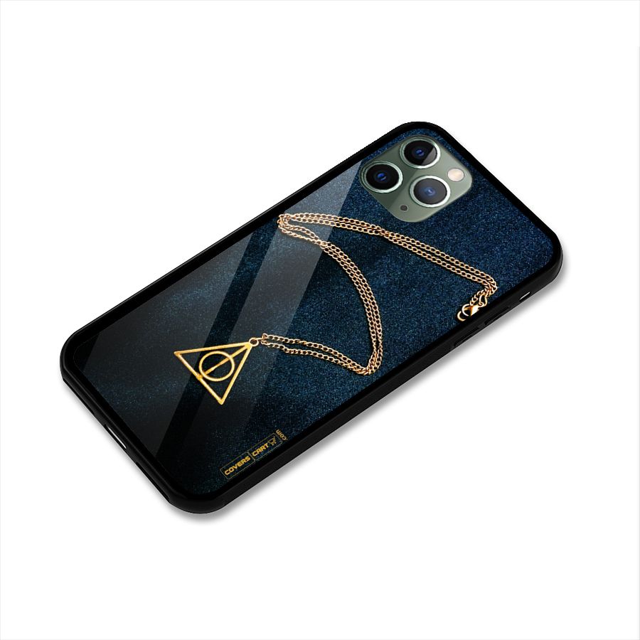 Golden Chain Glass Back Case for iPhone 11 Pro