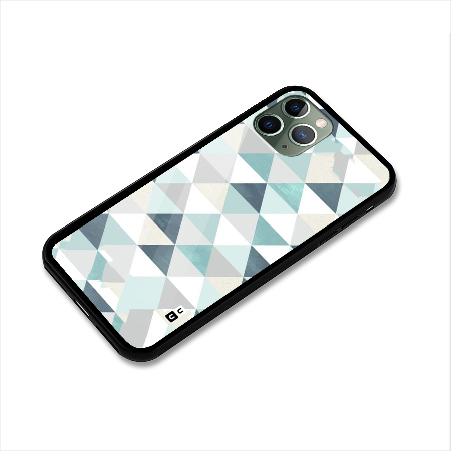 Green And Grey Pattern Glass Back Case for iPhone 11 Pro