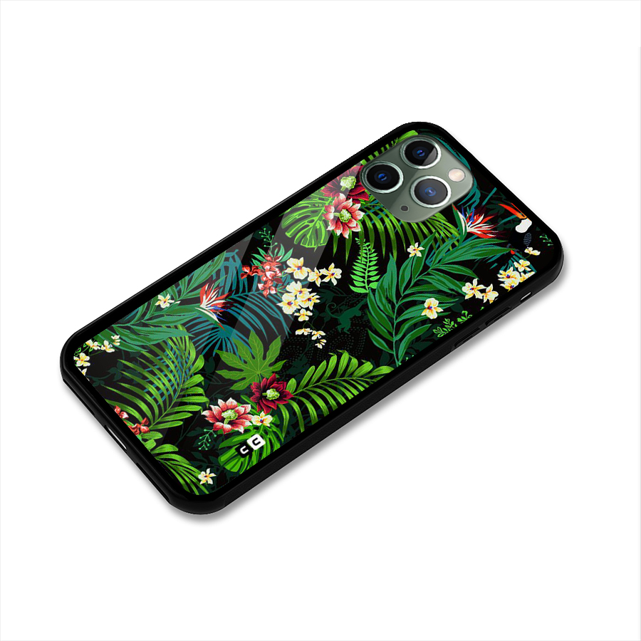 Green Leaf Design Glass Back Case for iPhone 11 Pro