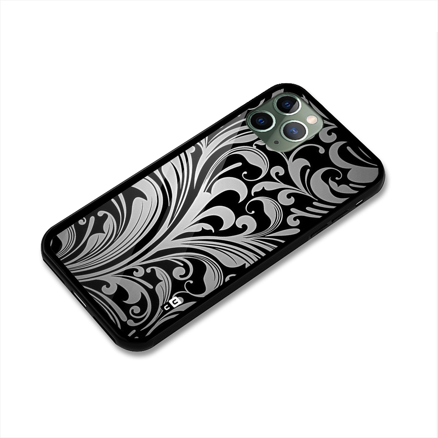 Grey Beauty Pattern Glass Back Case for iPhone 11 Pro