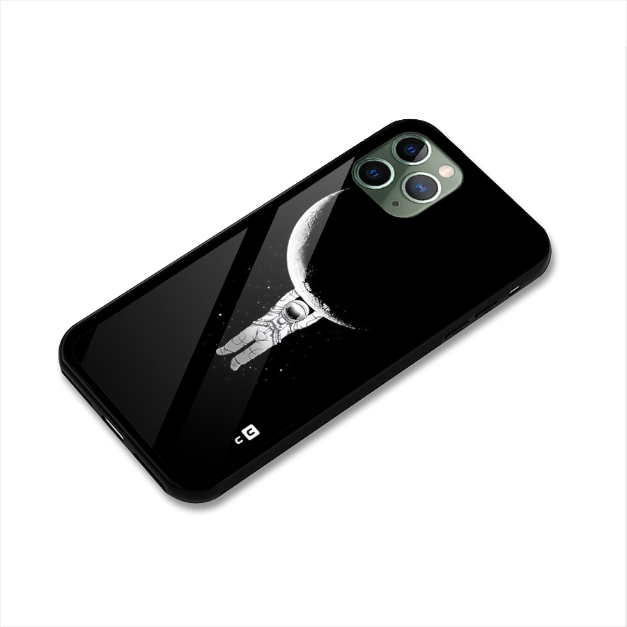 Hanging Astronaut Glass Back Case for iPhone 11 Pro