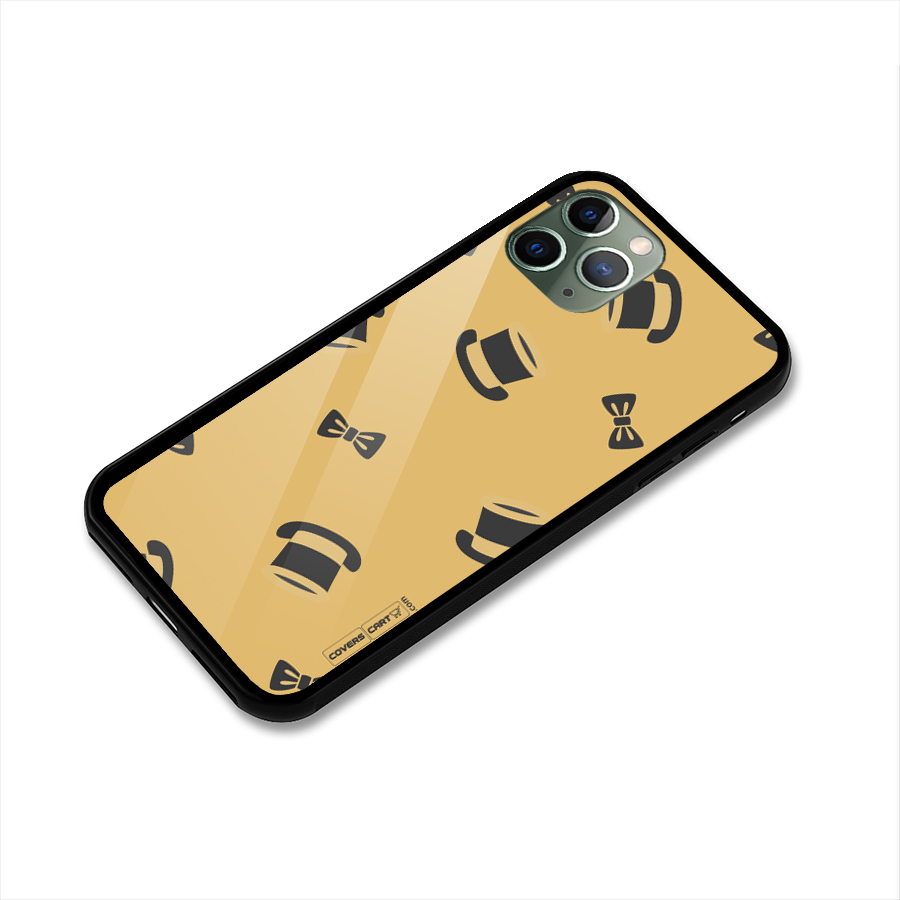 Hat and Bow Tie Glass Back Case for iPhone 11 Pro