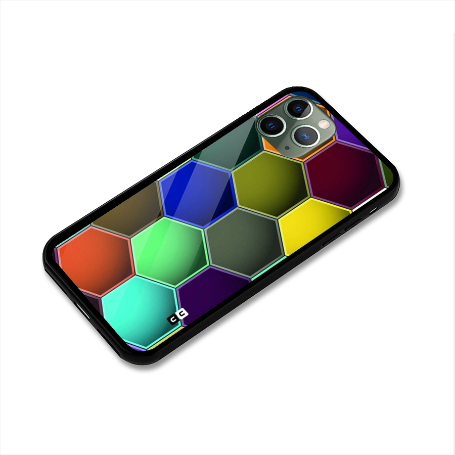 Hexagonal Palette Glass Back Case for iPhone 11 Pro