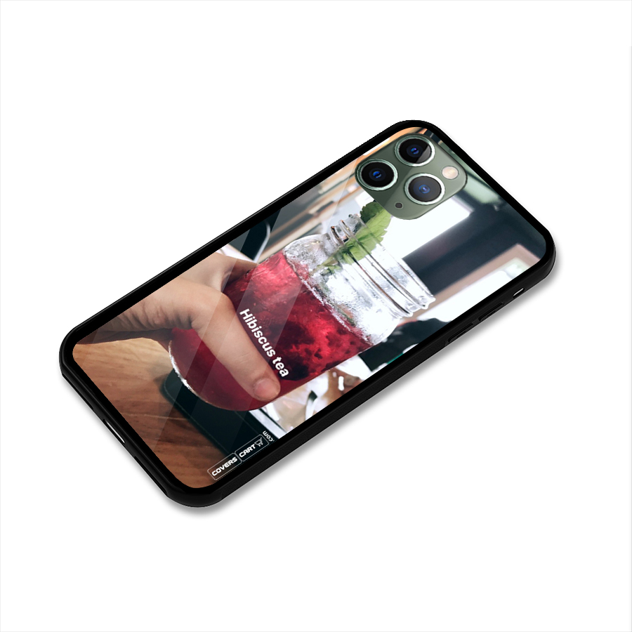 Hibiscus Tea Glass Back Case for iPhone 11 Pro
