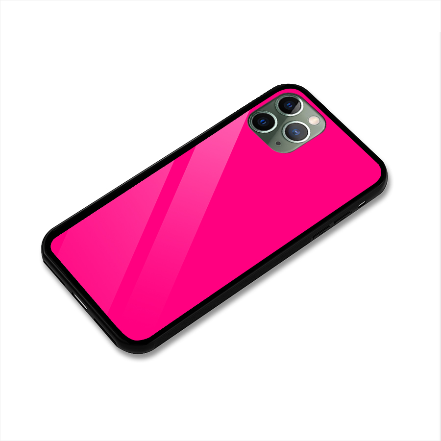 Hot Pink Glass Back Case for iPhone 11 Pro