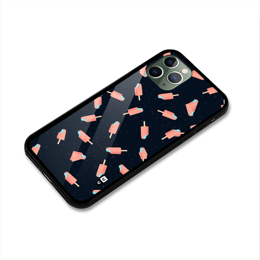 Icy Pattern Glass Back Case for iPhone 11 Pro