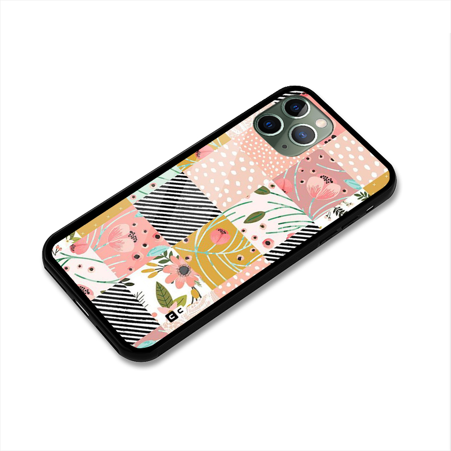 Leaf Stripe Polka Glass Back Case for iPhone 11 Pro