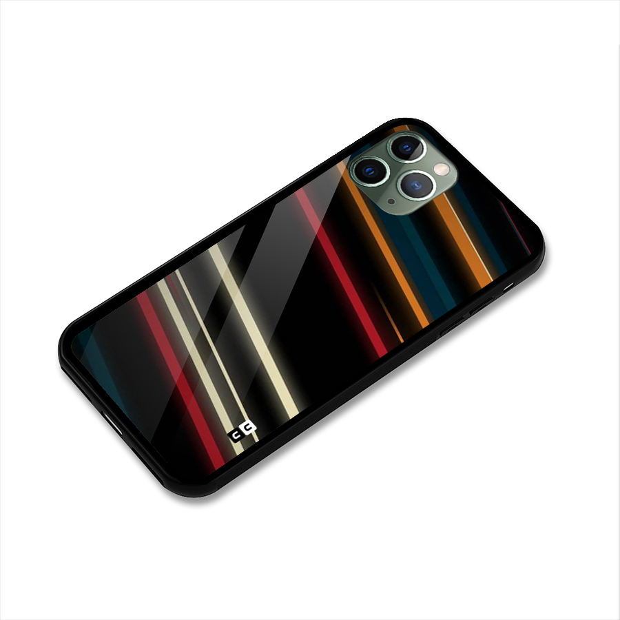 Light Diagonal Stripes Glass Back Case for iPhone 11 Pro