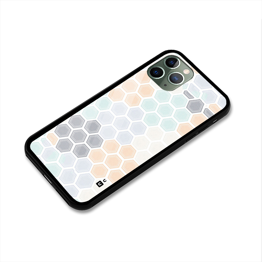 Light Hexagons Glass Back Case for iPhone 11 Pro