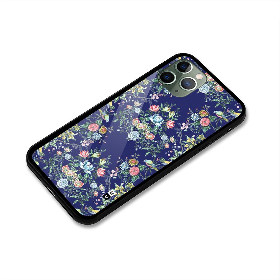 Little Flowers Pattern Glass Back Case for iPhone 11 Pro