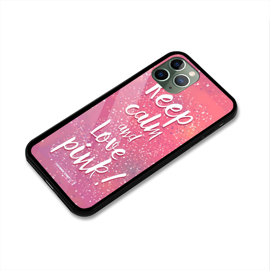 Love Pink Glass Back Case for iPhone 11 Pro