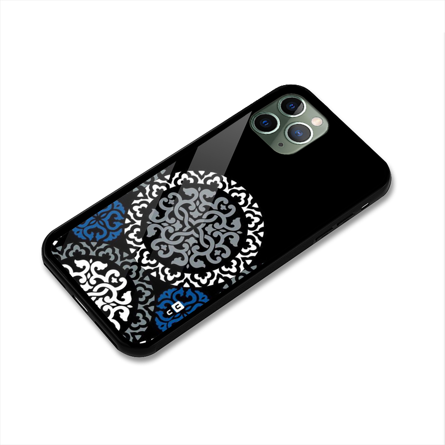 Mandala Circle Pattern Glass Back Case for iPhone 11 Pro