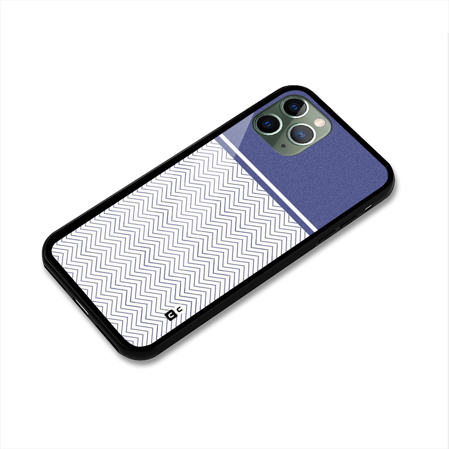 Melange Striped Pattern Glass Back Case for iPhone 11 Pro