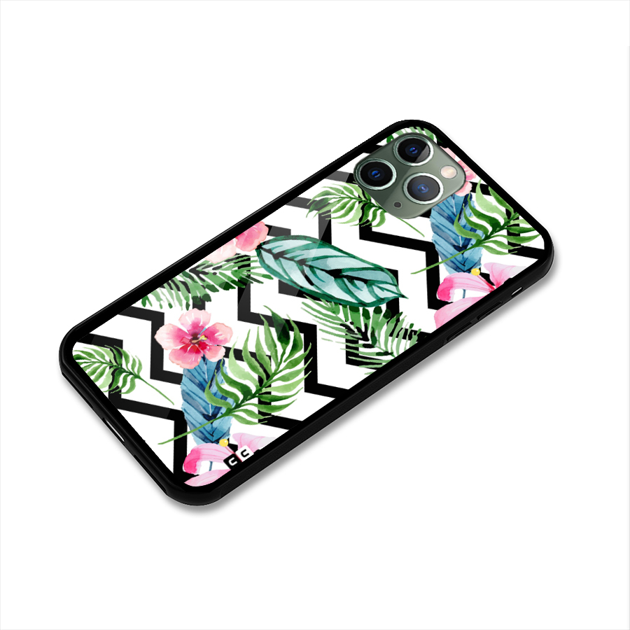 Modern Flowers Glass Back Case for iPhone 11 Pro
