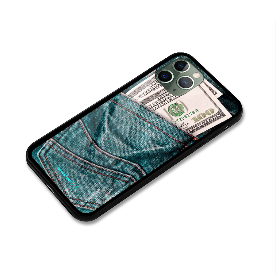 Money in Jeans Glass Back Case for iPhone 11 Pro