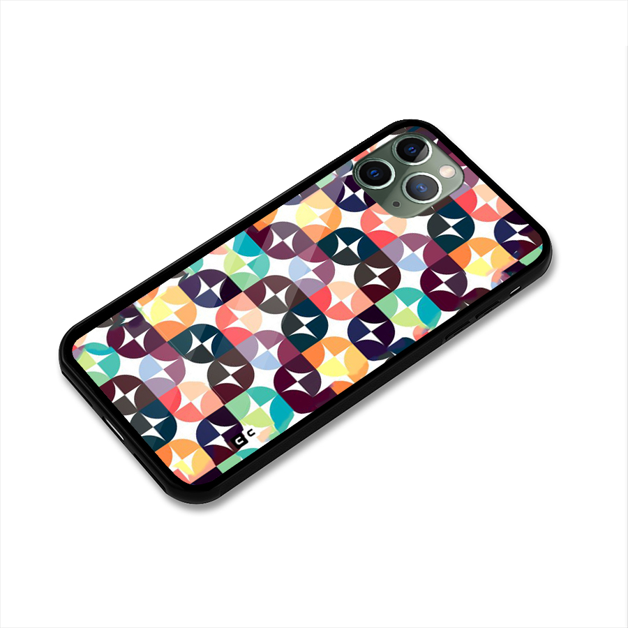 Multicolor Arc Glass Back Case for iPhone 11 Pro