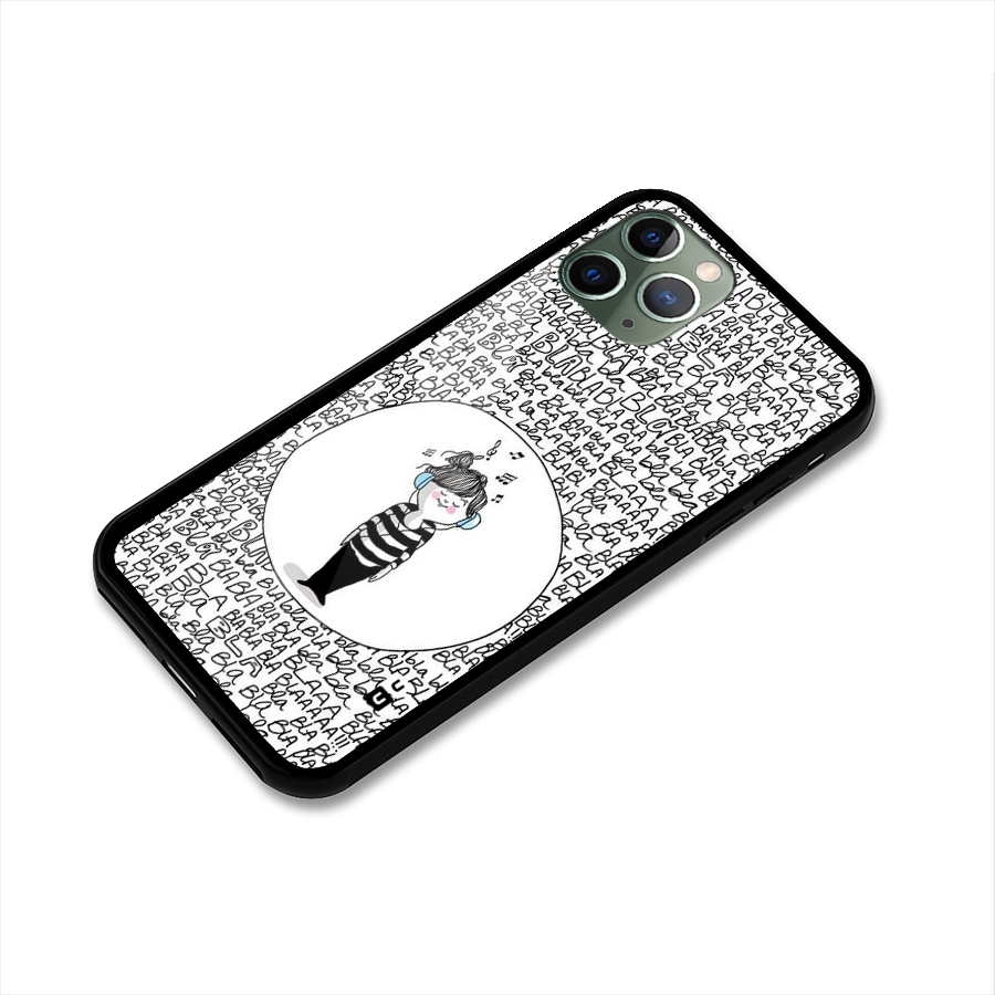 Music And Bla Bla Glass Back Case for iPhone 11 Pro