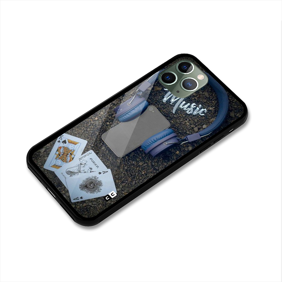 Music Power Cards Glass Back Case for iPhone 11 Pro