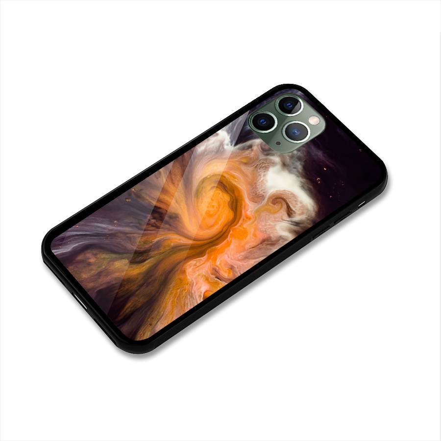 Orange Fusion Glass Back Case for iPhone 11 Pro