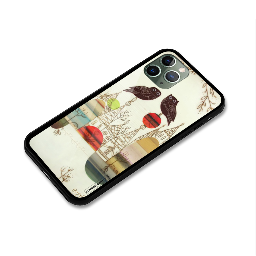 Owl Art Glass Back Case for iPhone 11 Pro