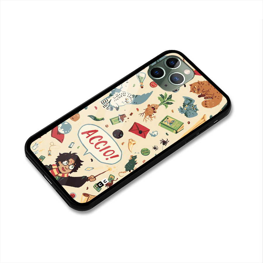 Owl Letter Glass Back Case for iPhone 11 Pro