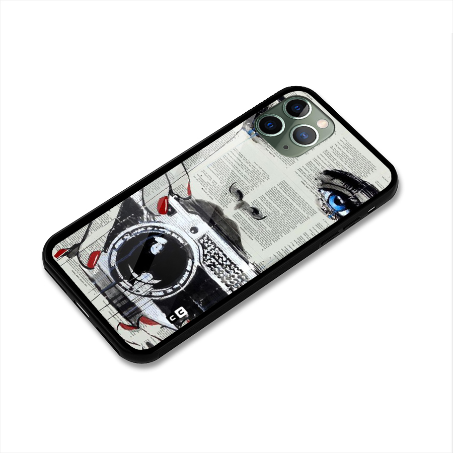 Paper Face Beauty Glass Back Case for iPhone 11 Pro