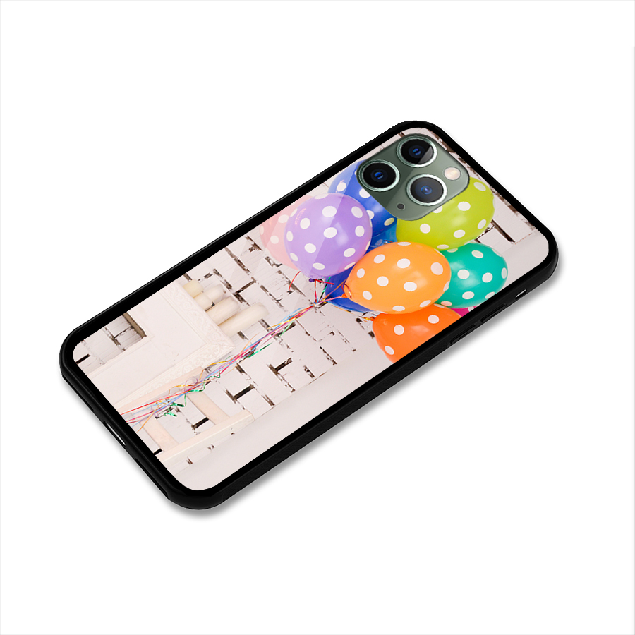 Party Balloons Glass Back Case for iPhone 11 Pro