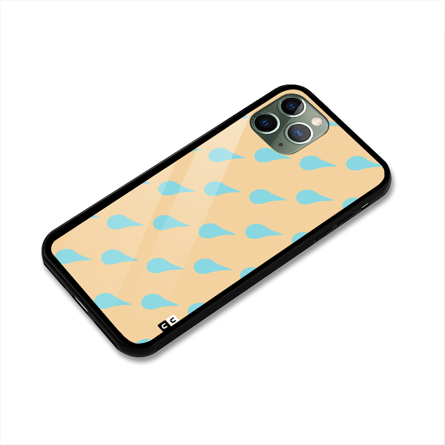 Pastel Orange Drops Glass Back Case for iPhone 11 Pro