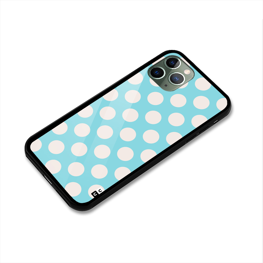 Pastel White Polka Dots Glass Back Case for iPhone 11 Pro