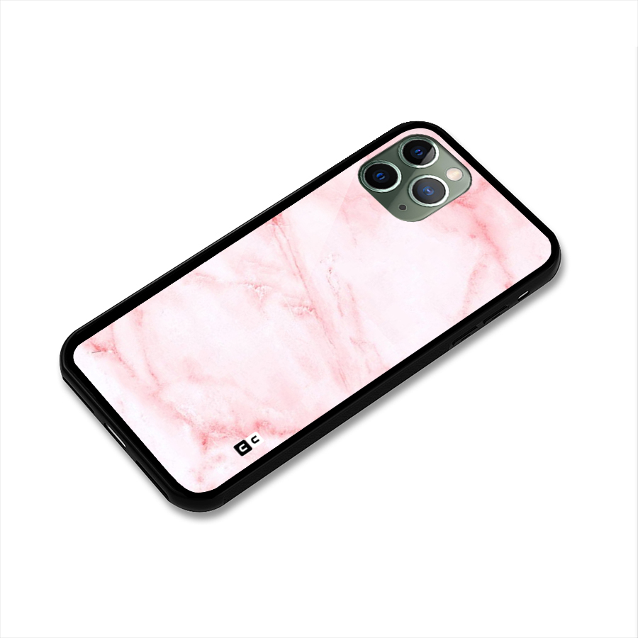 Pink Marble Print Glass Back Case for iPhone 11 Pro
