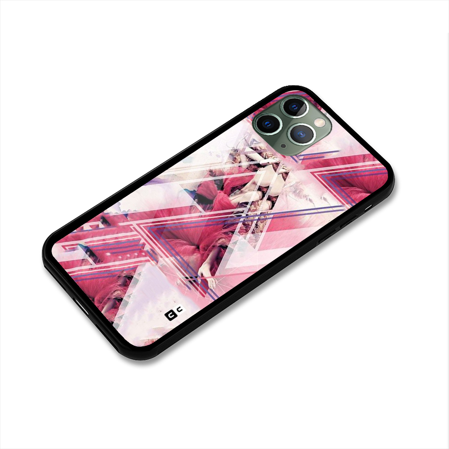 Pink Rose Abstract Glass Back Case for iPhone 11 Pro