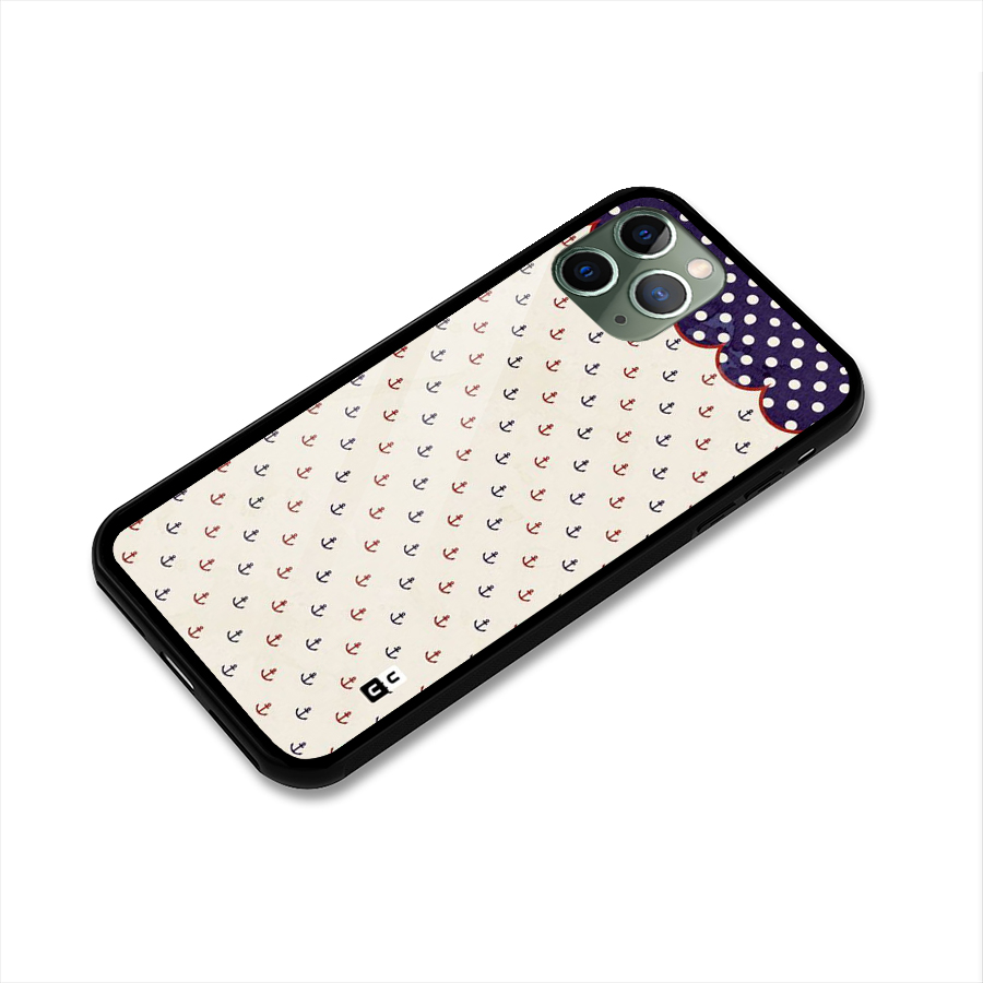 Polka Anchor Glass Back Case for iPhone 11 Pro