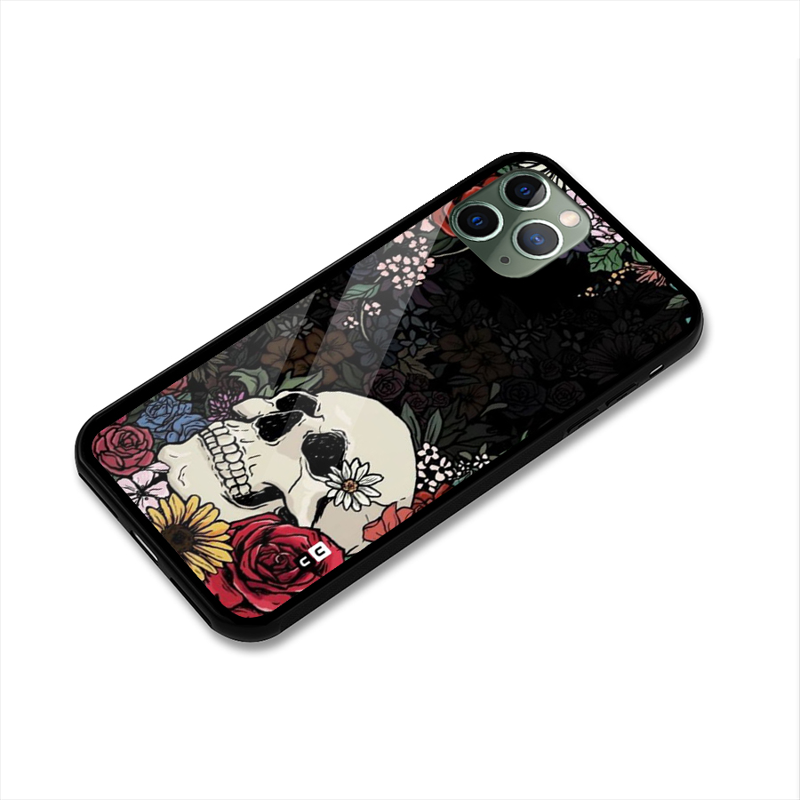 Pretty Skull Glass Back Case for iPhone 11 Pro