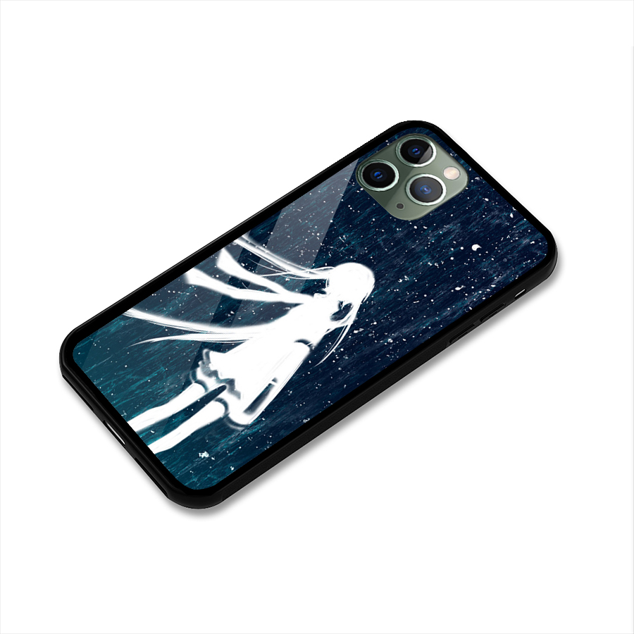 Rain White Girl Glass Back Case for iPhone 11 Pro